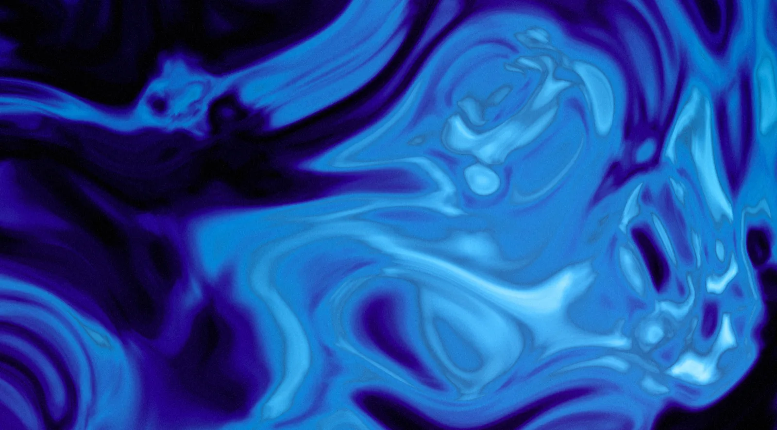 Abstract gradient: electric blue and indigo, liquid and rippling
